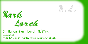 mark lorch business card